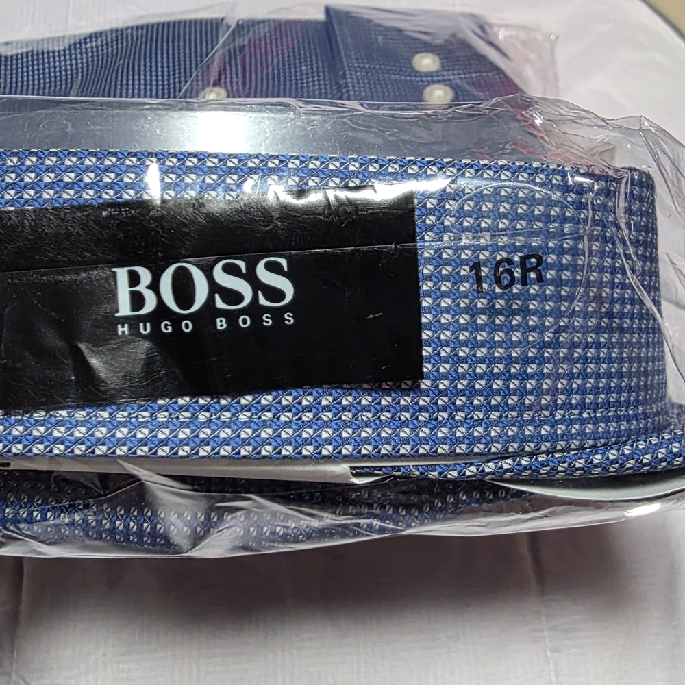 BOSS Men's Blue Dress Shirt - Picture 3 of 5